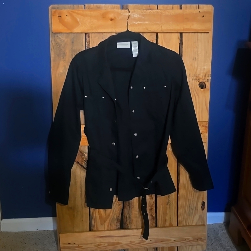 Black, cotton, lycra jackey
